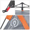 vidaXL Camping Tent 2-Person Grey and Orange Quick Release