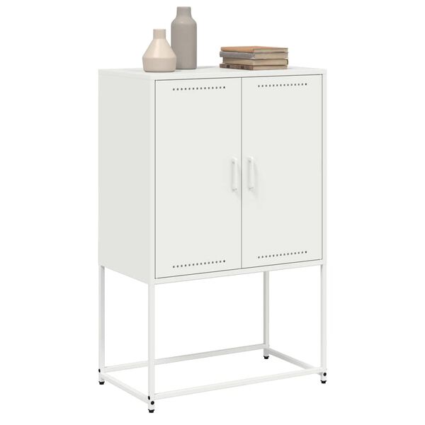 vidaXL Highboard White 68.5x38.5x107 cm Steel
