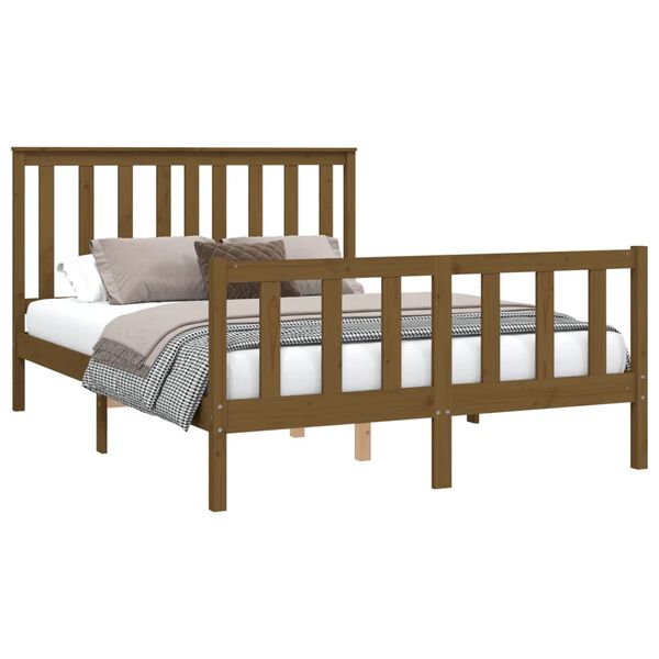 vidaXL Bed Frame without Mattress Honey Brown 120x200 cm Solid Wood Pine