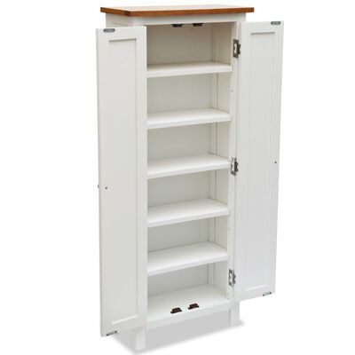 vidaXL Media Storage Cabinet 50x22x122 cm Solid Oak Wood