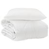 vidaXL All-Season Duvet with Pillow 2 pcs White Microfiber