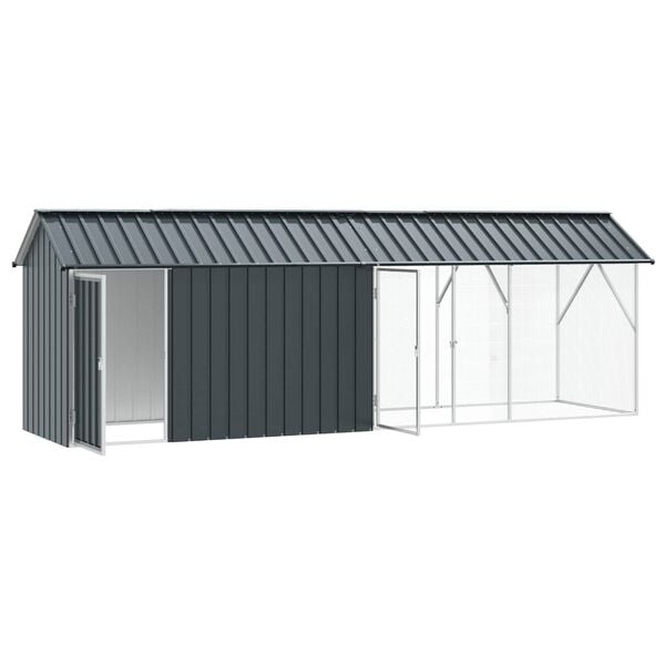 vidaXL Bird Cage Anthracite 422 x 103 x 142 cm Galvanised Steel