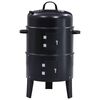 vidaXL 3-in-1 Charcoal Smoker BBQ Grill 40x80 cm