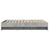 vidaXL Bed Frame without Mattress Concrete Grey 140x200cm Engineered Wood