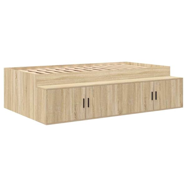 vidaXL Bed Frame with Drawer Sonoma Oak 100 x 200 cm Engineered Wood