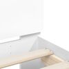 vidaXL Bed Frame with LED without Mattress White 150x200 cm King Size