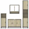 vidaXL 4 Piece Bathroom Furniture Set Sonoma Oak Engineered Wood