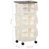 vidaXL Kitchen Trolley White and Taupe