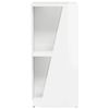 vidaXL Side Shelf High Gloss White 33 x 32 x 70.5 cm Engineered Wood