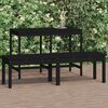 vidaXL 2-Seater Garden Bench Black 159.5x44x45 cm Solid Wood Pine