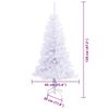 vidaXL Artificial Christmas Tree with Stand White 120 cm PVC and Steel