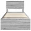 vidaXL Bed Frame Grey Sonoma 100 x 200 cm Engineered wood