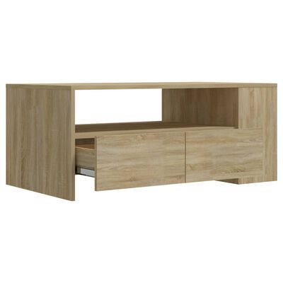 vidaXL Coffee Table Sonoma Oak 102x55x42 cm Engineered Wood