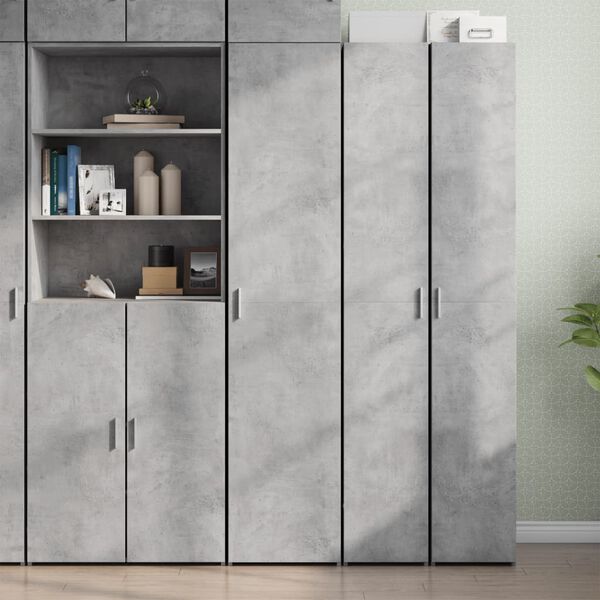 vidaXL Highboard Concrete Grey 40x42.5x185 cm Engineered Wood