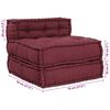 vidaXL Modular Sofa 4 pcs Maroon Fabric