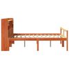 vidaXL Bookcase Bed without Mattress Wax Brown 140x190cm Solid Wood Pine