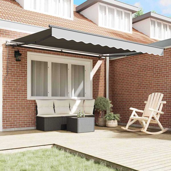 vidaXL Awning Manual Anthracite 3 x 2.5 m Metal