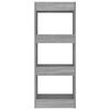 vidaXL Book Cabinet/Room Divider Grey Sonoma 40x30x103 cm Engineered Wood