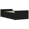 vidaXL Bed Frame with Drawers without Mattress Black 90x200 cm