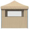 vidaXL Party Tent Folding Beige 279 x 410 x 315 cm Oxford Fabric