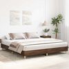 vidaXL Bed Frame No Mattress Brown Oak 200x200 cm Engineered Wood