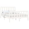 vidaXL Bed Frame without Mattress White 120x200 cm Solid Wood Pine