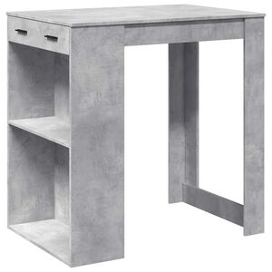 vidaXL Bar Table Concrete Grey 102x70x103,5 cm Engineered Wood