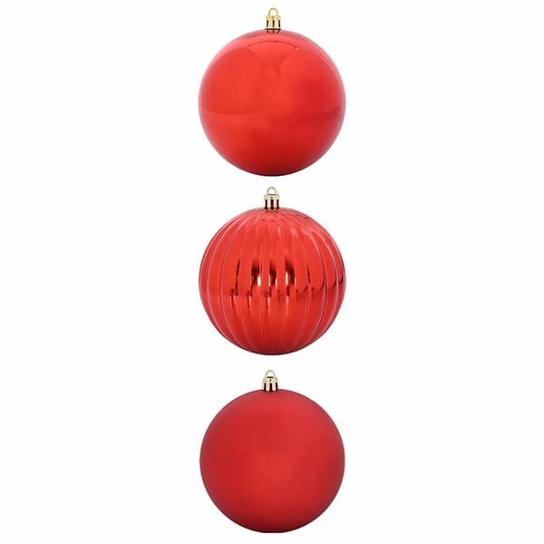 vidaXL Christmas Bauble Set XXL 3 pcs Red Plastic