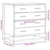 vidaXL Drawer Cabinet Sonoma Oak 70x41x70 cm Engineered Wood