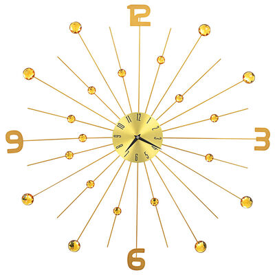 vidaXL Wall Clock Metal 70 cm Golden