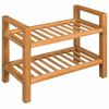 vidaXL Shoe Rack | Brown | Solid Oak Wood | Compact | Simple | Shoe Rack