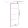 vidaXL Sliding Door with Hardware Set 90x205 cm Tempered Glass&Aluminium