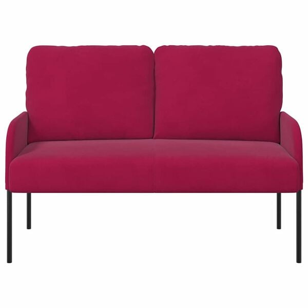 vidaXL Sofas with Cushion Wine Red 115 x 56 x 80 cm Plywood