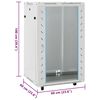 vidaXL 18U Network Cabinet 19" IP20 Grey 60x60x100 cm
