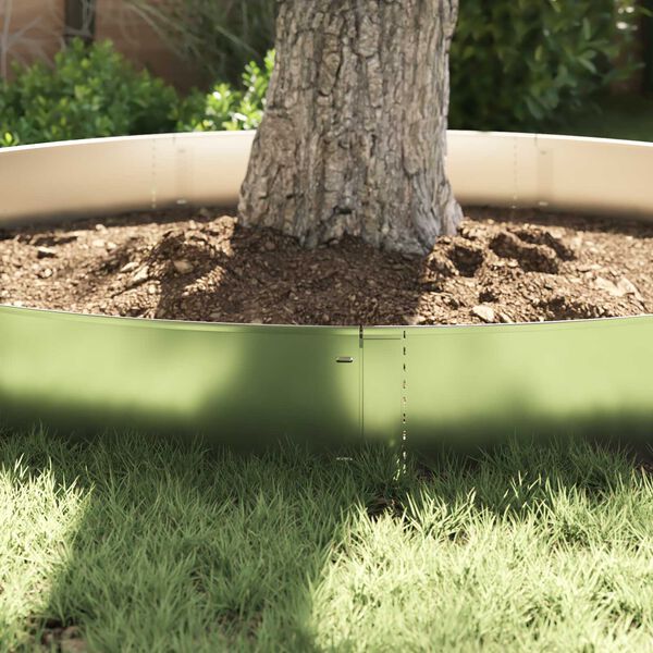 vidaXL Lawn Edgings 30 pcs Silver 100 x 25 cm Galvanised steel