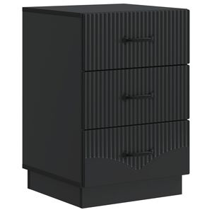 vidaXL Bedside Cabinet Black 43 x 41 x 63.5 cm Engineered Wood