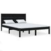 vidaXL Bed Frame without Mattress Black 160x200 cm Solid Wood Pine