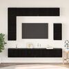 vidaXL TV Cabinet Set Wall-mounted 8 pcs Black Oak Engineered Wood