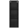 vidaXL Wall Cabinet Black Oak 35 x 37 x 102 cm Engineered Wood