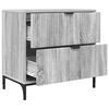 vidaXL Bedside Table Grey sonoma 63.5 x 36 x 61 cm Engineered wood