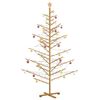 vidaXL Wooden Christmas Tree with Stand Brown 210 cm Solid pine wood