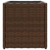 vidaXL Garden Planter Brown 36x30x32 cm Poly Rattan