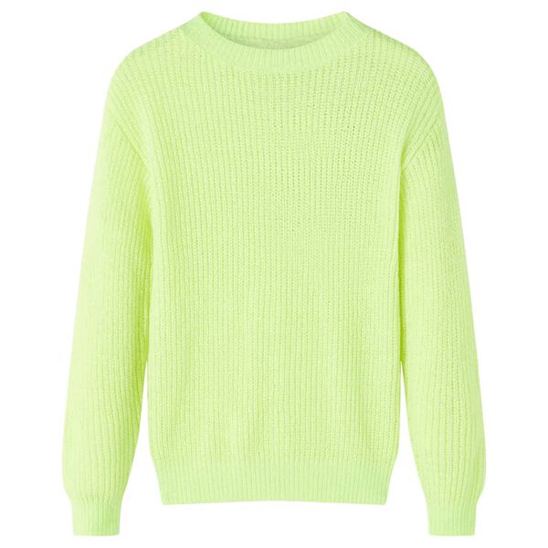Kids' Sweater Knitted Neon Yellow 104