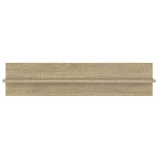 vidaXL Wall Shelf 2 pcs Sonoma Oak 80x11.5x18 cm Engineered Wood