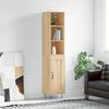 vidaXL Highboard Sonoma Oak 34.5x34x180 cm Engineered Wood