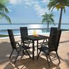 vidaXL 5 Piece Outdoor Dining Set Aluminium and WPC Black
