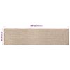 vidaXL Rug Natural and white 80 x 400 cm Jute