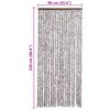 vidaXL Insect Curtain Brown and Beige 90x220 cm Chenille