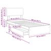 vidaXL Storage Bed with Drawer Brown Oak 90 x 200 cm Engineered Wood