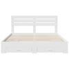 vidaXL Bed Frame with Drawer with Headboard Manual Engineered Wood